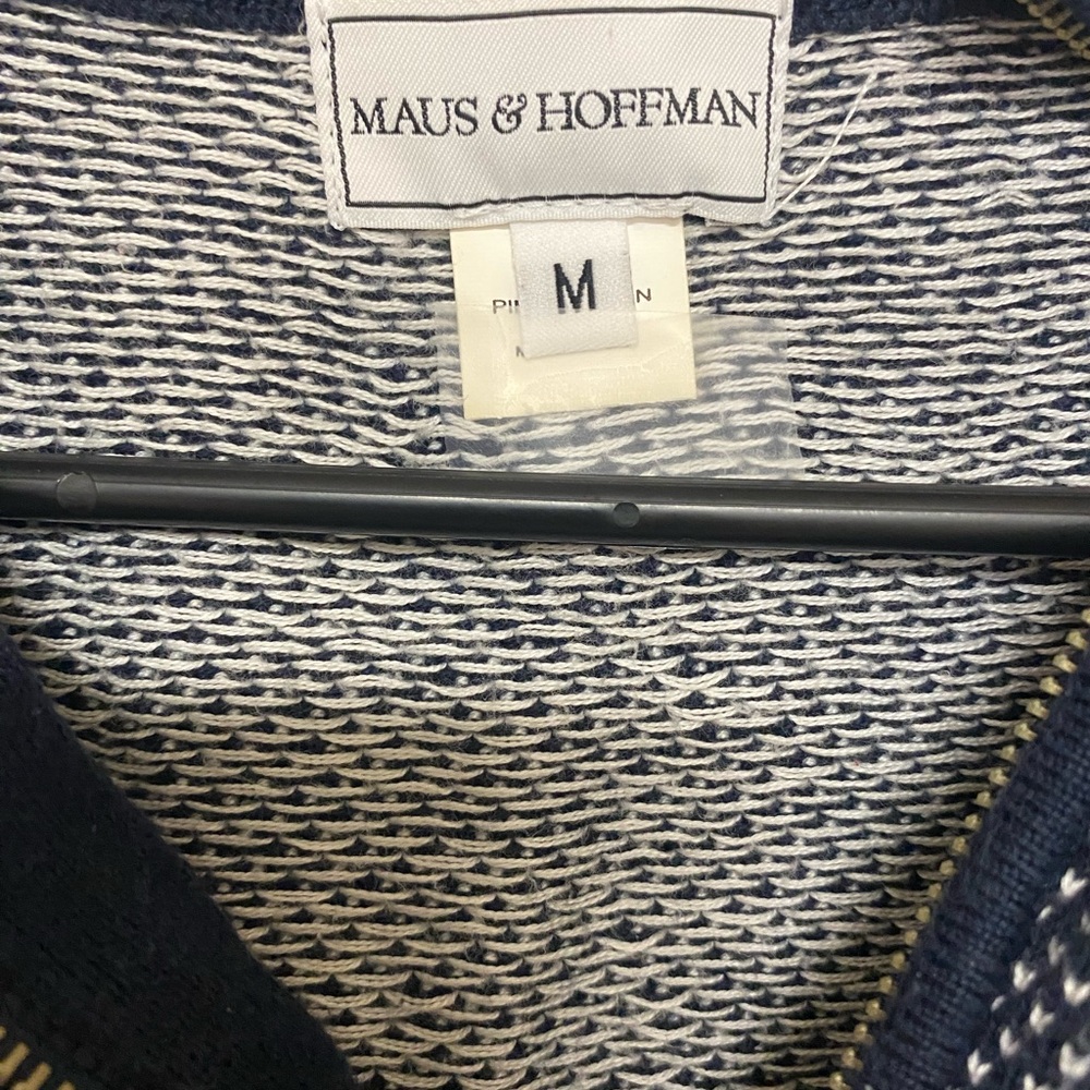 M Maus & Hoffman Mens Black
Houndstooth Pima Cotton 1/4 Zip
Pullover Size Medium - Picture 7 of 11